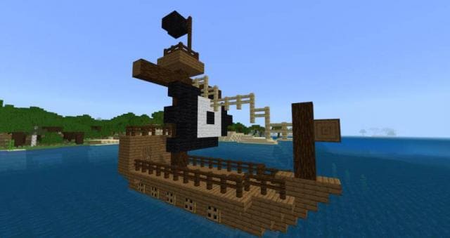Пиратский корабль в воде