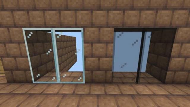 Простые стеклянные двери