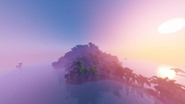 Остров с голубой дымкой
