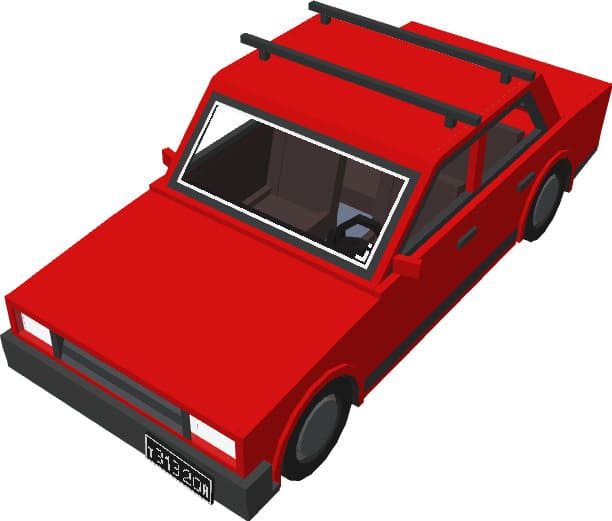 Автомобиль Dacia красного цвета