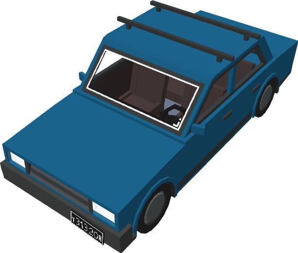 Автомобиль Dacia синего цвета