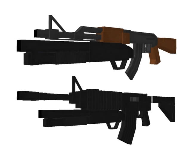 АК-47 и M4A1 с дробовиком