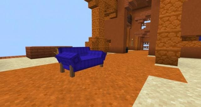 Синий диван в бедварс