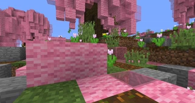 Розовый лес вид внутри 2