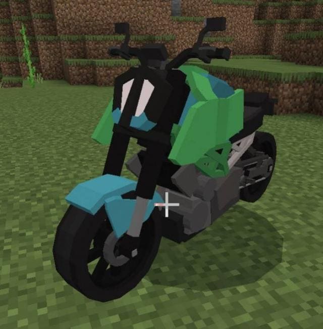 Зеленый и морской цвет мотоцикла