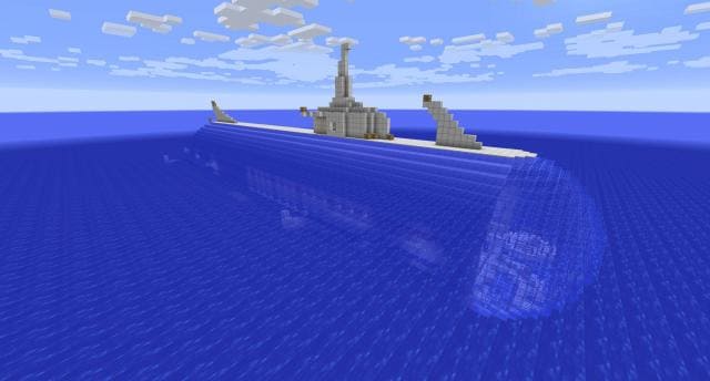 Большая подводная лодка вид спереди