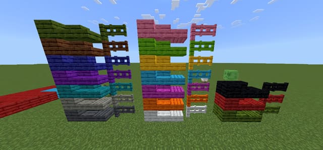 Разноцветные блоки древесины