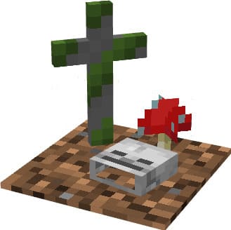 Крест и лицо скелета