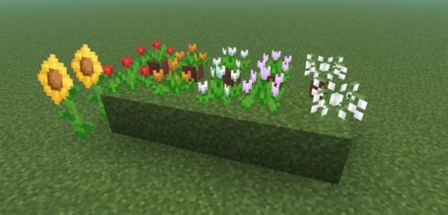 Виды цветов в игре