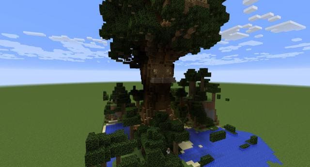 Большой дом-дерево вид спереди 3