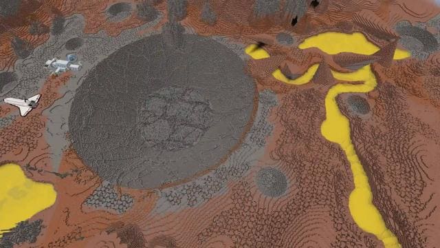 Огромный кратер на Венере