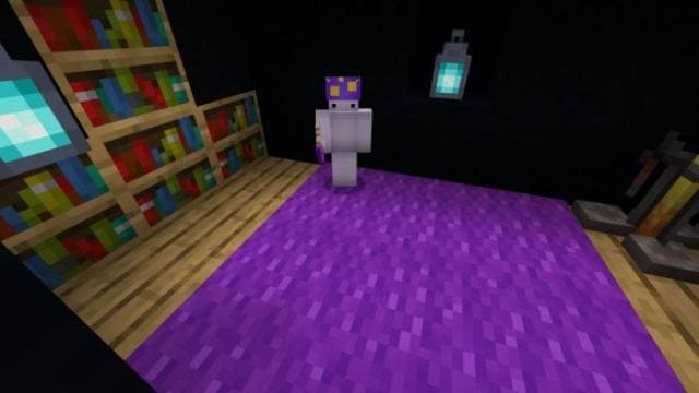 Фиолетовый гриб-моб
