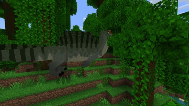 Спинозавр в джунглях