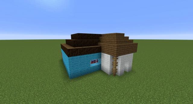 Синий домик вид спереди