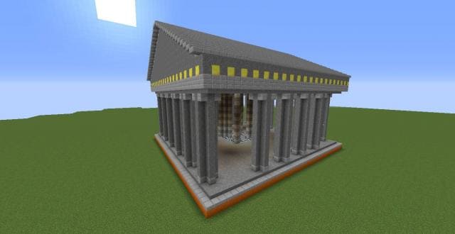Греческий храм вид спереди