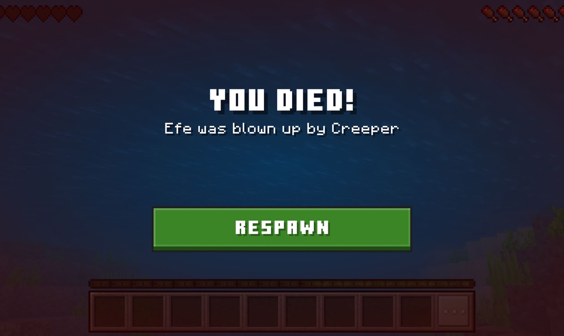 Как выглядит новый экран смерти в игре