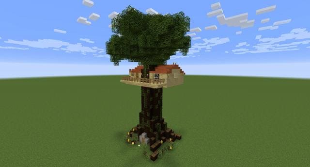 Дерево-дом вид спереди