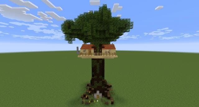Дерево-дом вид сзади