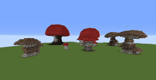 Деревья-грибы вид спереди 3