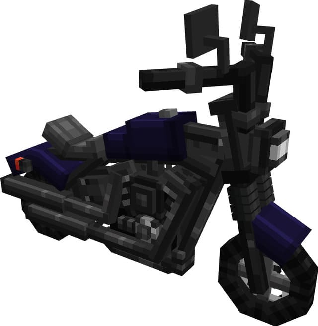 Черный мотоцикл в игре