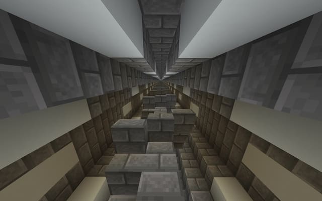 Длинный коридор из камней