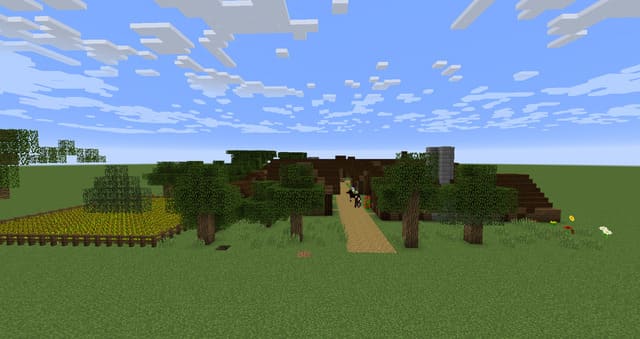 Деревянная деревня вид спереди 2
