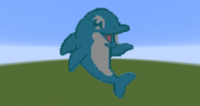 Синий дельфин вид спереди