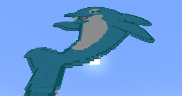 Синий дельфин вид снизу