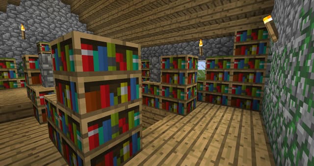 Старинная библиотека вид внутри 3