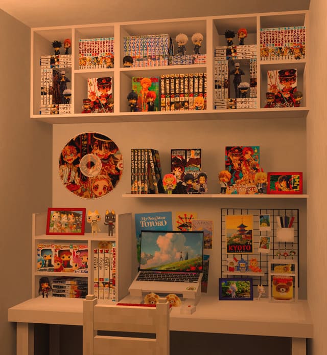 Книги, плакаты и прочие декорации в аниме стиле