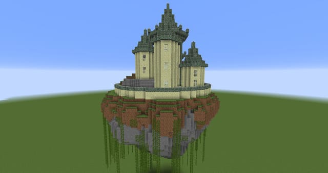 Замок на острове вид спереди