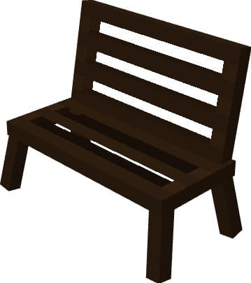 Коричневая деревянная скамейка