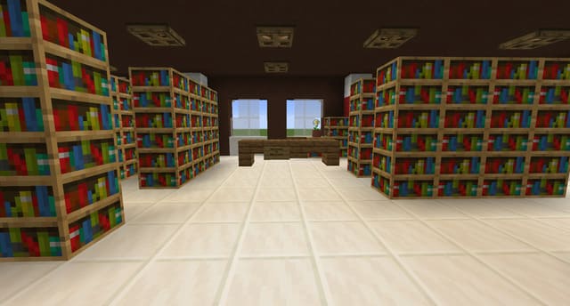 Новогодняя библиотека вид внутри