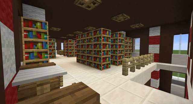 Новогодняя библиотека вид внутри 3