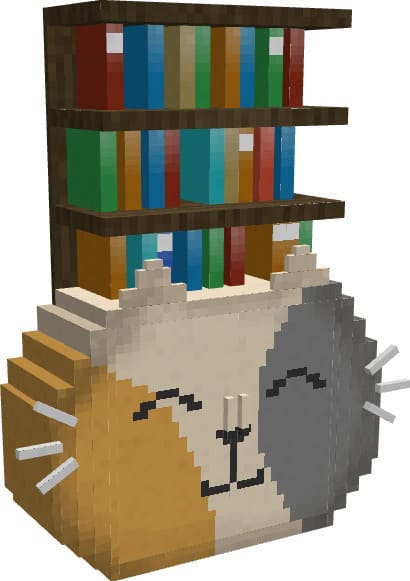 Книжны шкаф с кошкой