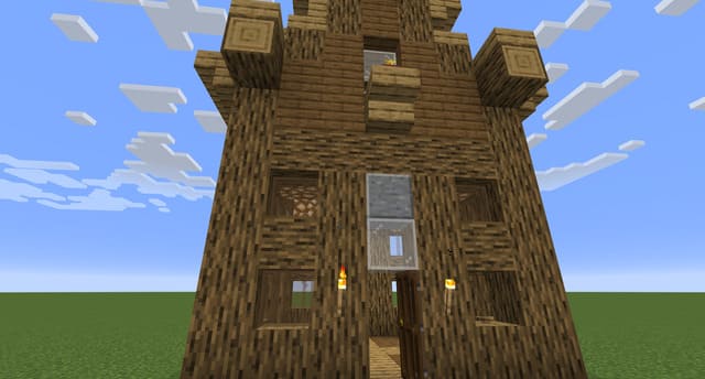 Полностью деревянный дом вид спереди 3