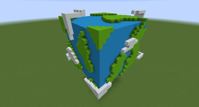 Земля-куб вид сбоку