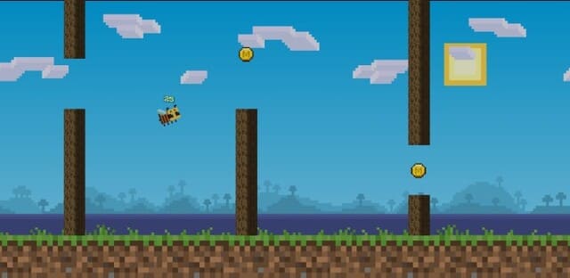 Игрок управляет пчелой