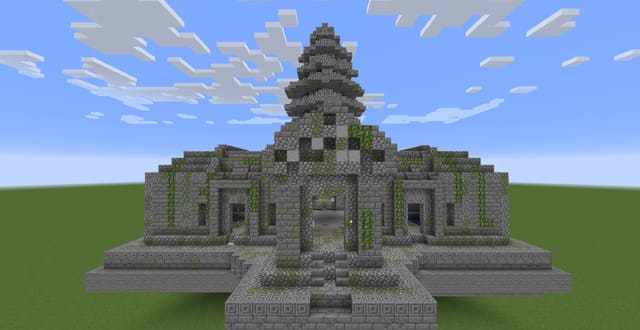 Заброшенный храм джунглей вид спереди 2