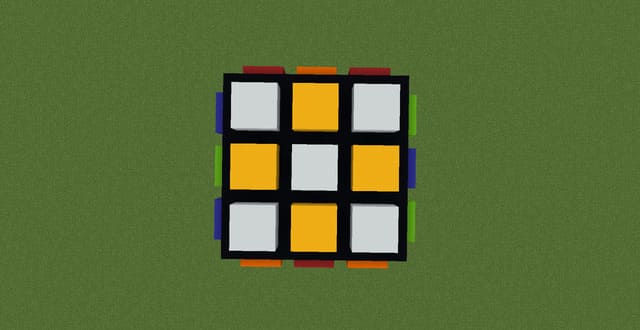 Большой кубик Рубика вид сверху