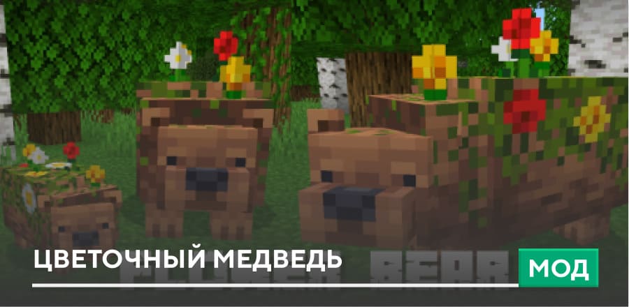 Мод: Цветочный медведь