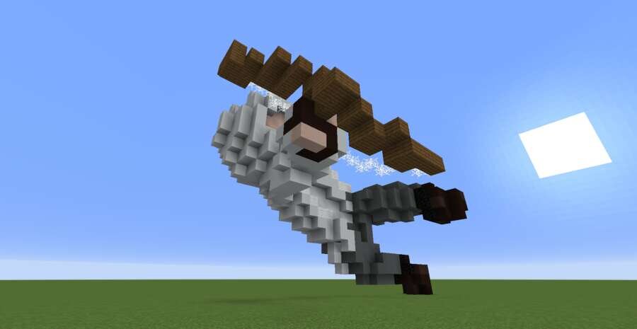 Лучник в прыжке вид снизу