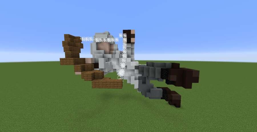 Лучник в прыжке вид спереди 2