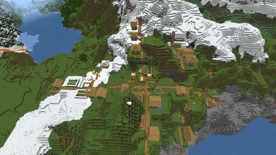 Вид на деревушку сверху