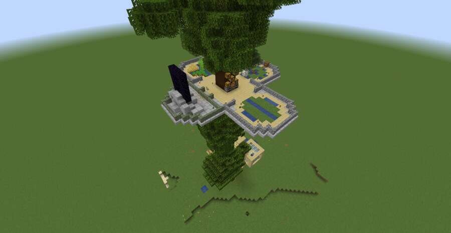 Полноценный дом на дереве вид сверху