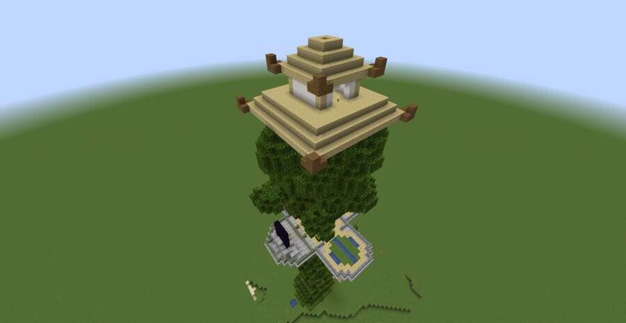 Полноценный дом на дереве вид сверху 2