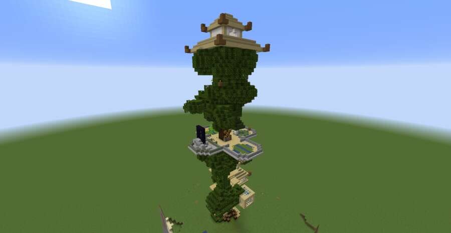 Полноценный дом на дереве вид спереди