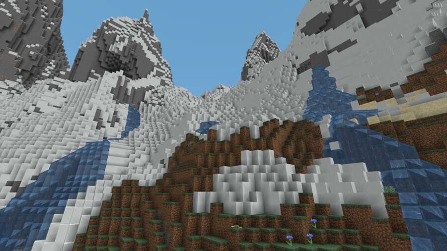 Вид на снежные горы сверху 2