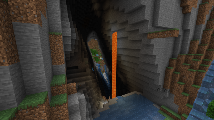 Вид из пещеры на дне озера 2