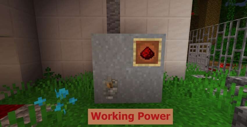 Рычаг рядом с Редстоуном